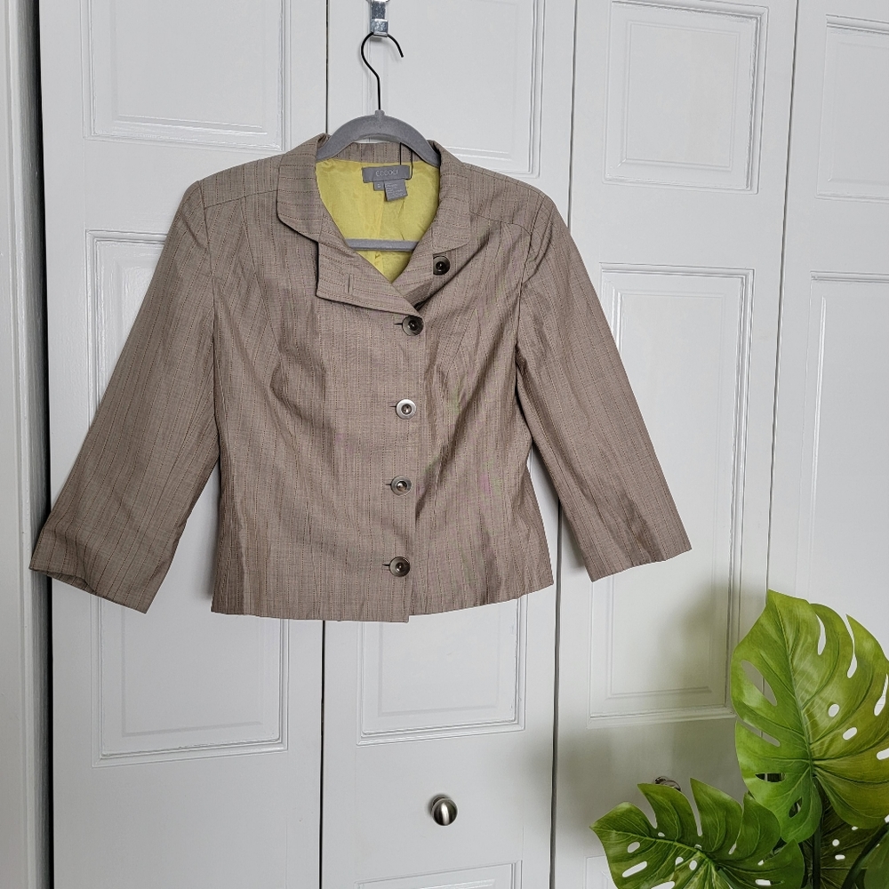 Cropped vintage wool/silk blazer